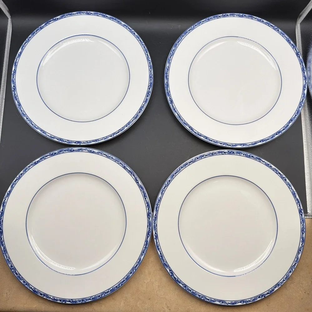 LRL Ralph Lauren Mandarin Blue Dinner Plates Set of 4 10.75